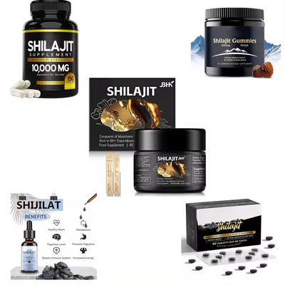 Lebensmittel Nahrungsergänzungsmittel Lebenswert Private Label Fulvinsäure Shilajit Harz reines Himalaya Shilajit
