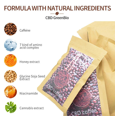Instantkaffee-Pulver-Gluten freies nicht GMO THC des Hanf-Auszug-CBD frei