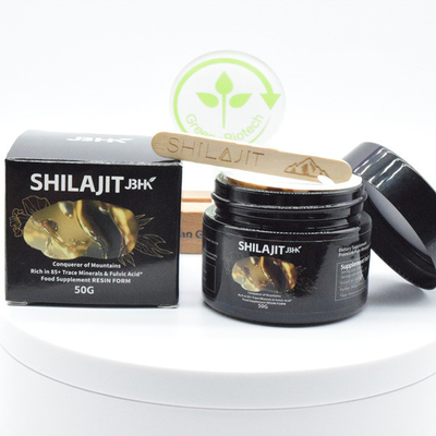 Natürliche Pflanze extrahiert Shilajit-Harz mit reicher Fulvinsäure aus dem Himalaya