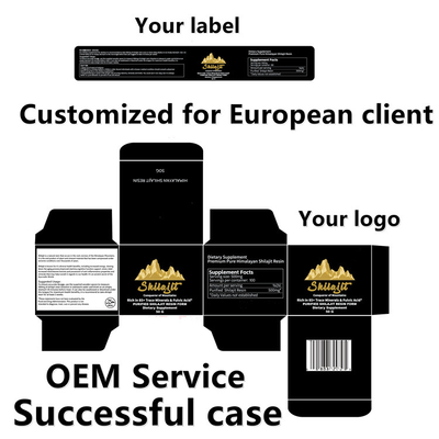 Lebensmittel Nahrungsergänzungsmittel Lebenswert Private Label Fulvinsäure Shilajit Harz reines Himalaya Shilajit