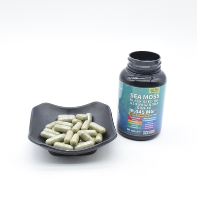 OEM ODM Bio-Meeresmoos und schwarze Samenölkapseln für Erwachsene Meeresmoos Extrakt für Immunsystem Ergänzungen