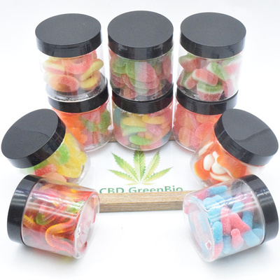 Hanf-Auszug CBD schlafen gummiartige Schmerz-Druck-Freigabe 220g pro gummiartige Pfirsich-Ringe der Flaschen-CBD