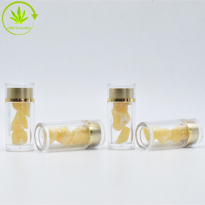 Wachs-Krümel der Glasflaschen-CBD, der reinen CBD-Krümel organisch betupft