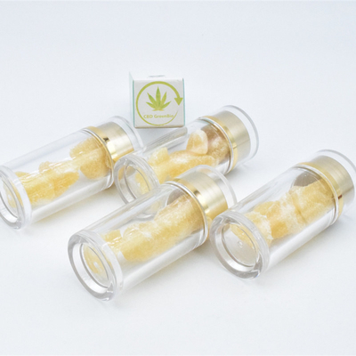 Wachs-Krümel der Glasflaschen-CBD, der reinen CBD-Krümel organisch betupft