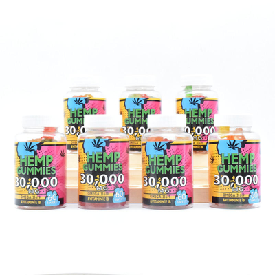 Schmerz-Nahrungsmittelgrad 60 Gummies der GMP-Hanf-CBD gummiartiger Freigabe-25mg pro Flasche